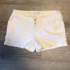 White jean shorts